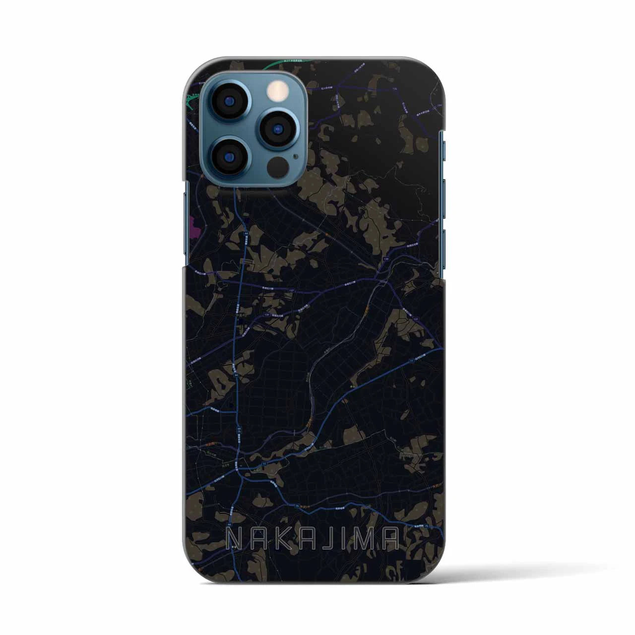 【中島(福島県)】地図柄iPhoneケース(バックカバータイプ)