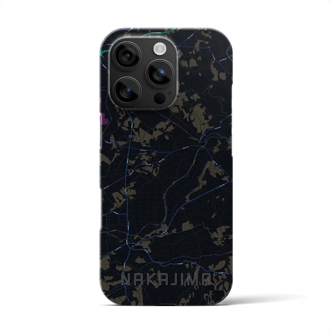 【中島(福島県)】地図柄iPhoneケース(バックカバータイプ)