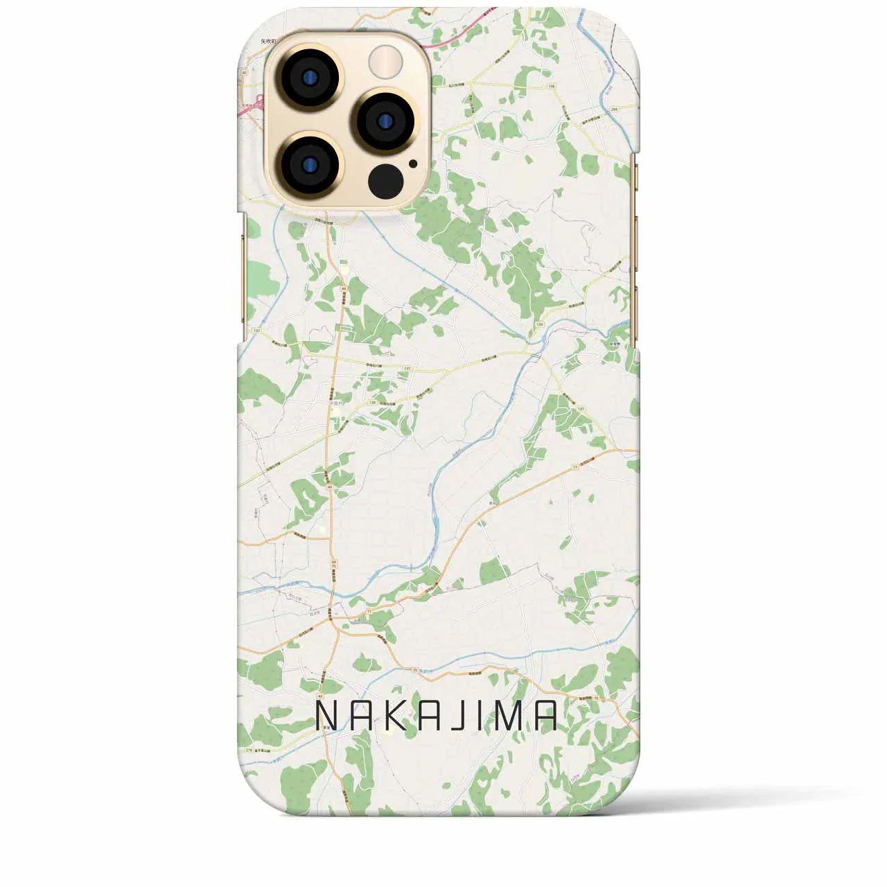 【中島(福島県)】地図柄iPhoneケース(バックカバータイプ)