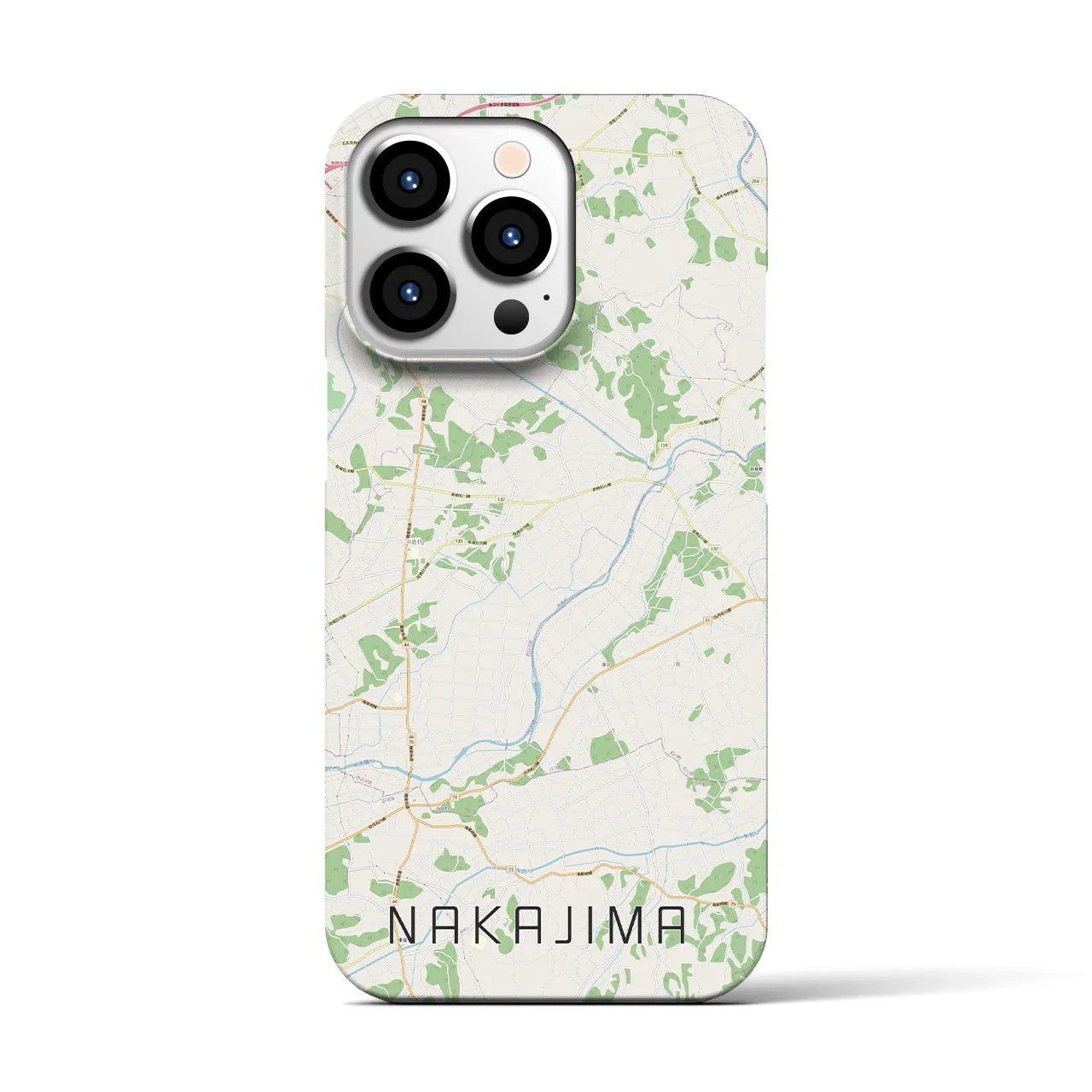 【中島(福島県)】地図柄iPhoneケース(バックカバータイプ)