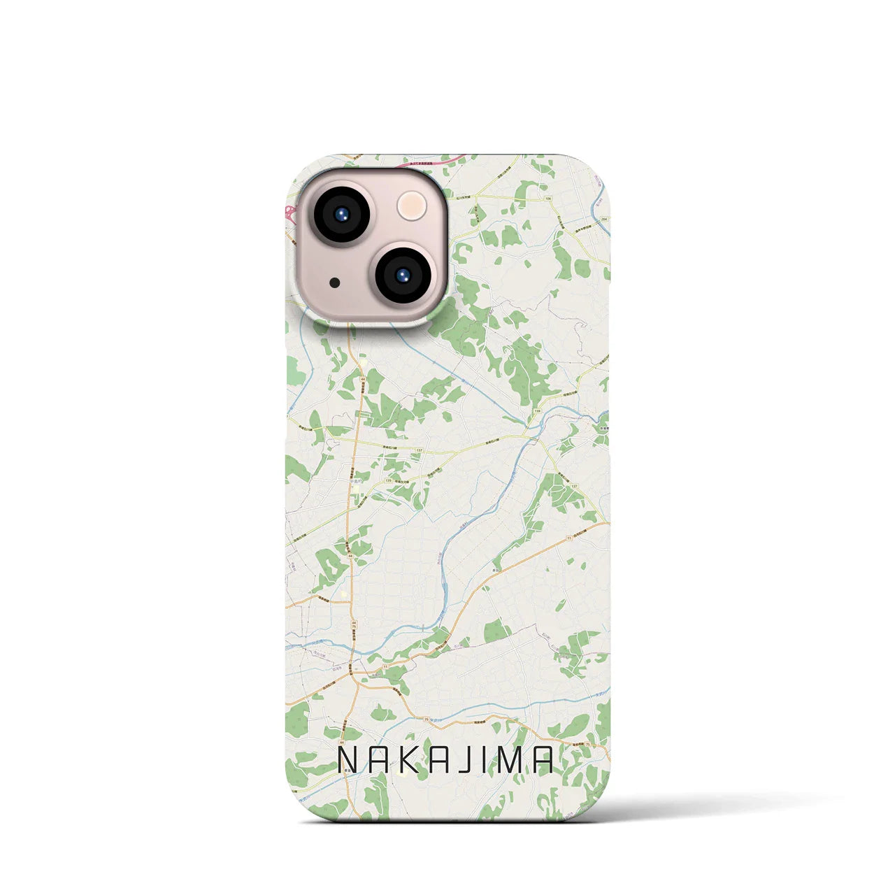 【中島(福島県)】地図柄iPhoneケース(バックカバータイプ)