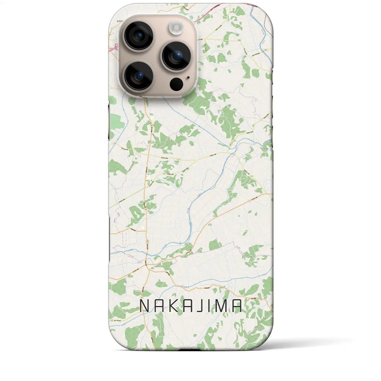 【中島(福島県)】地図柄iPhoneケース(バックカバータイプ)