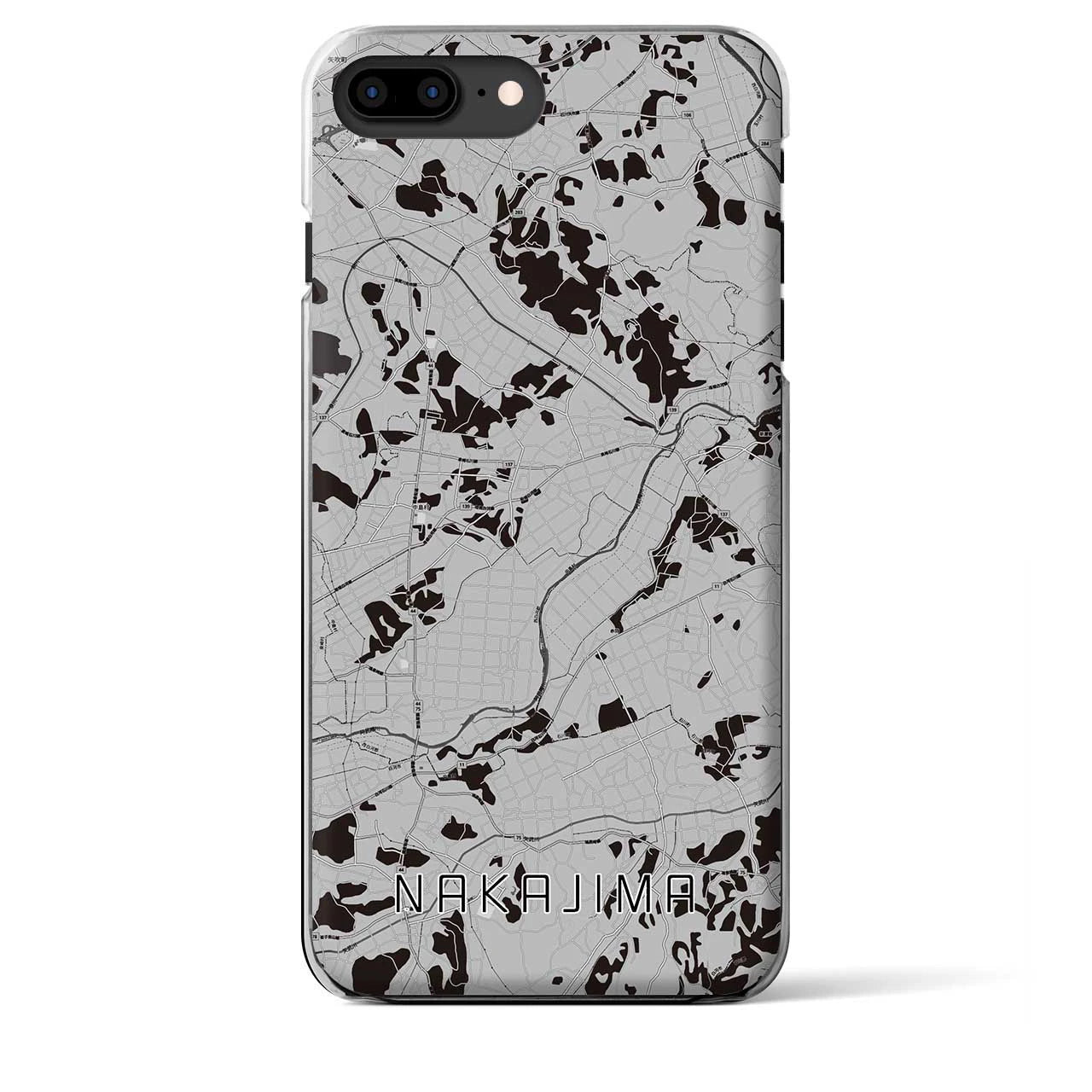 【中島(福島県)】地図柄iPhoneケース(クリアタイプ)