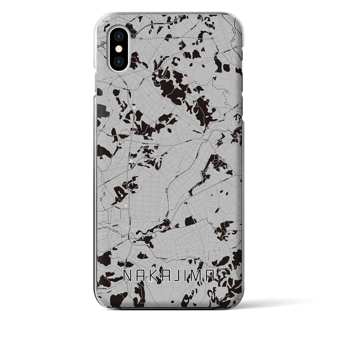 【中島(福島県)】地図柄iPhoneケース(クリアタイプ)