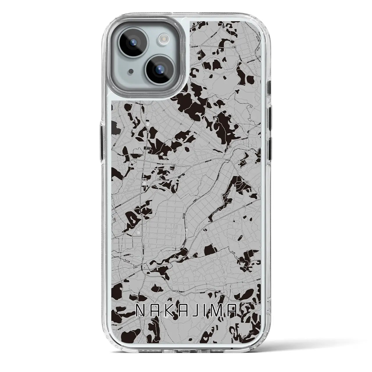【中島(福島県)】地図柄iPhoneケース(MagSafeタイプ)