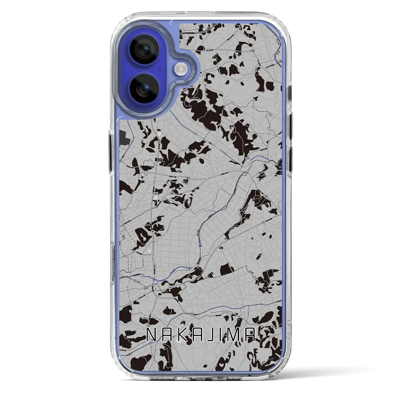 【中島(福島県)】地図柄iPhoneケース(MagSafeタイプ)