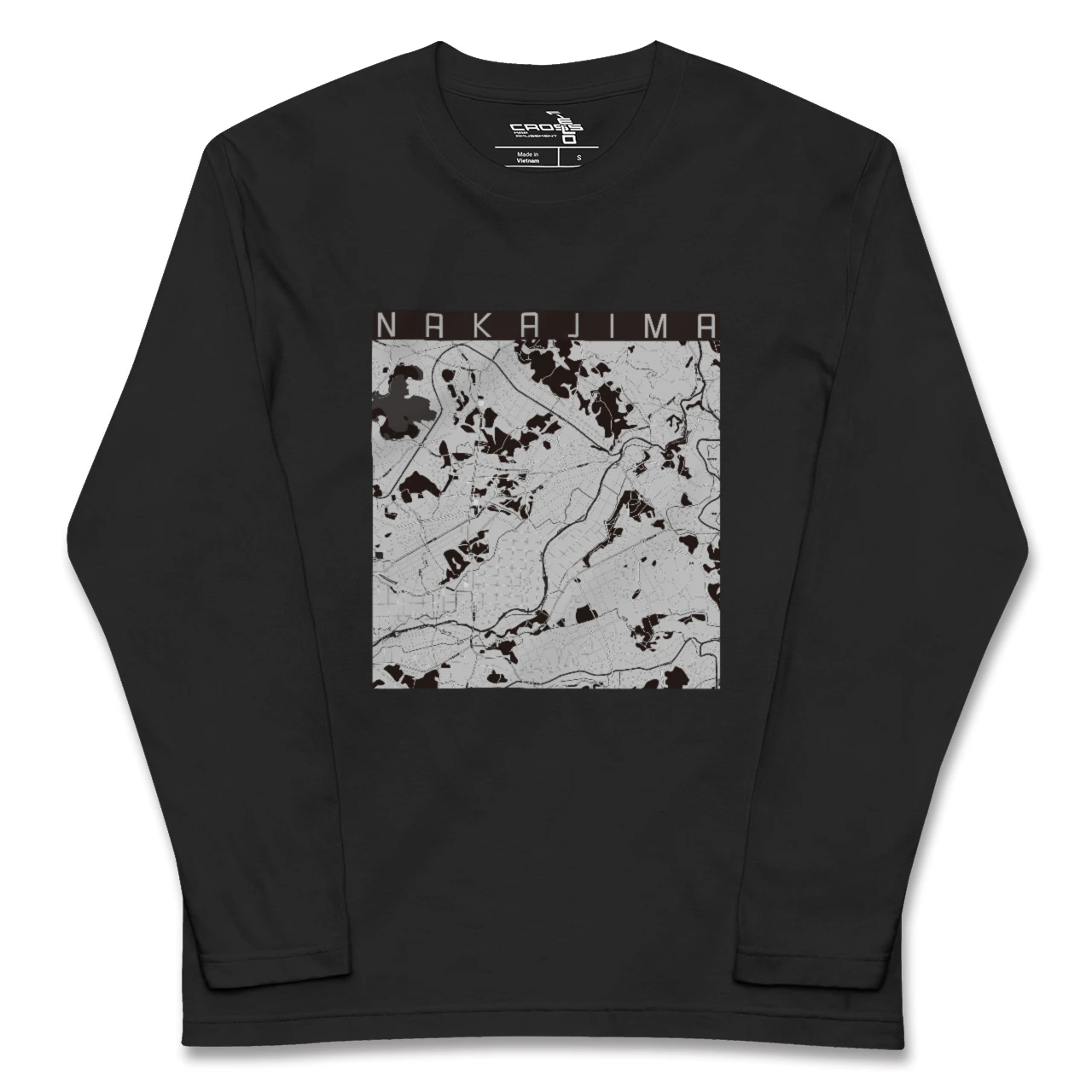 【中島(福島県)】地図柄ロングスリーブTシャツ