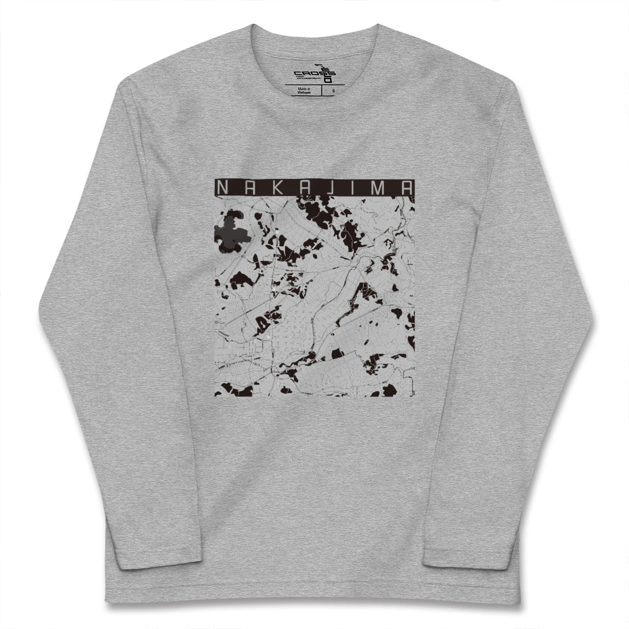 【中島(福島県)】地図柄ロングスリーブTシャツ