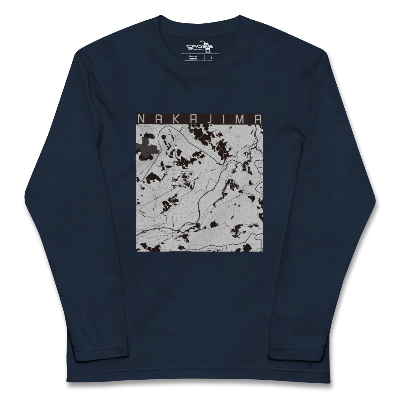 【中島(福島県)】地図柄ロングスリーブTシャツ