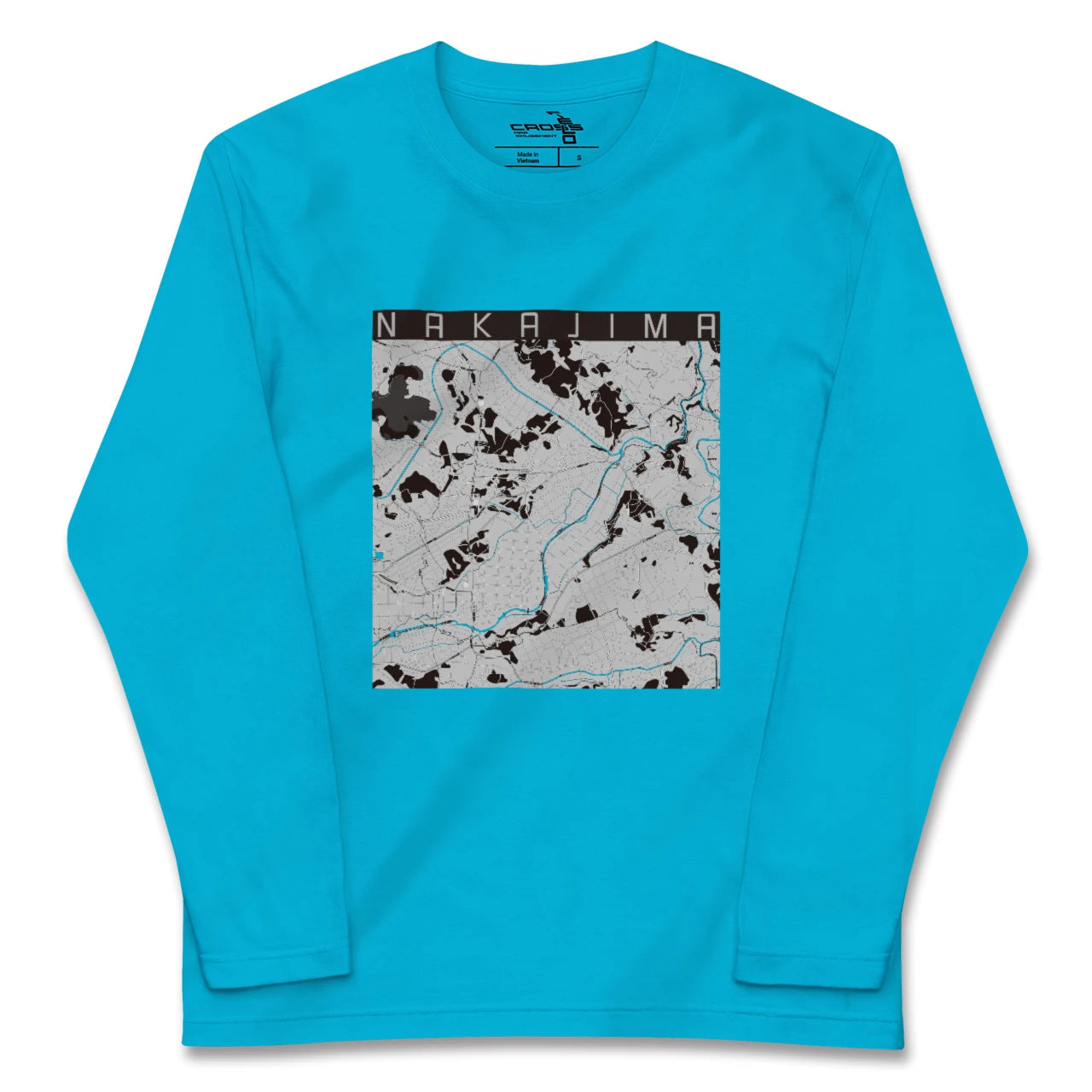 【中島(福島県)】地図柄ロングスリーブTシャツ