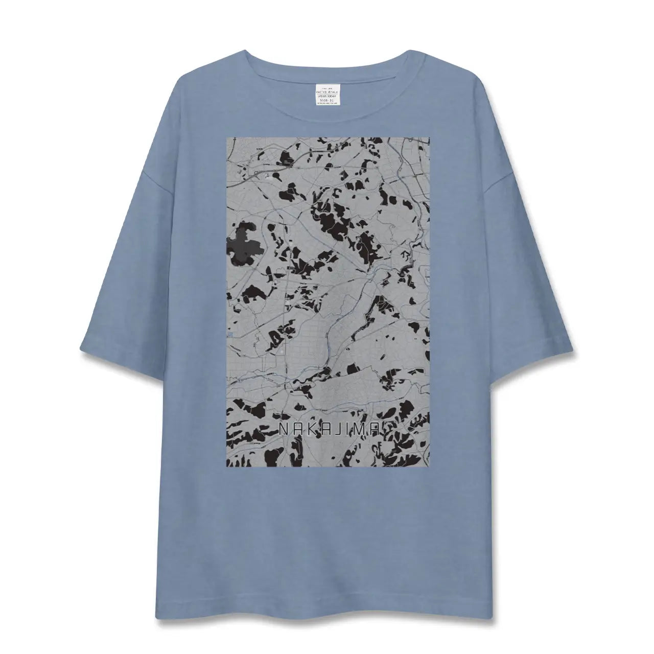【中島(福島県)】地図柄ビッグシルエットTシャツ