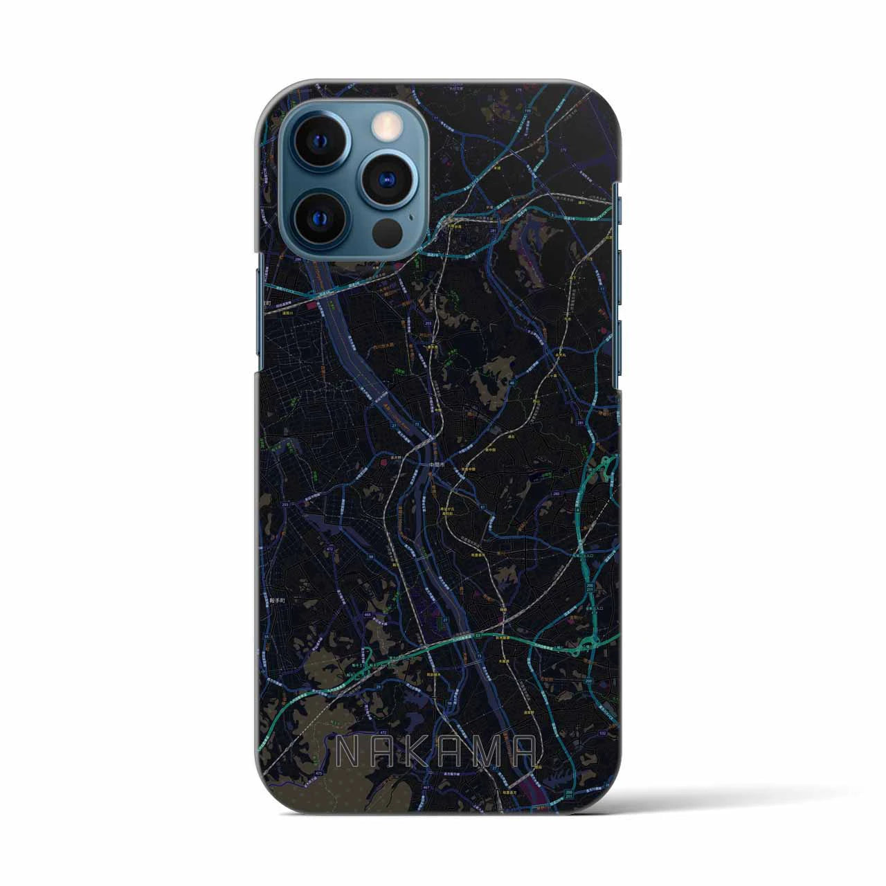 【中間(福岡県)】地図柄iPhoneケース(バックカバータイプ)