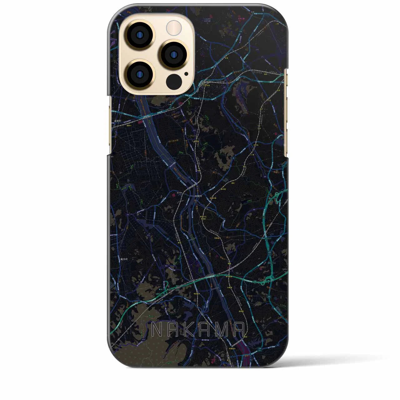 【中間(福岡県)】地図柄iPhoneケース(バックカバータイプ)