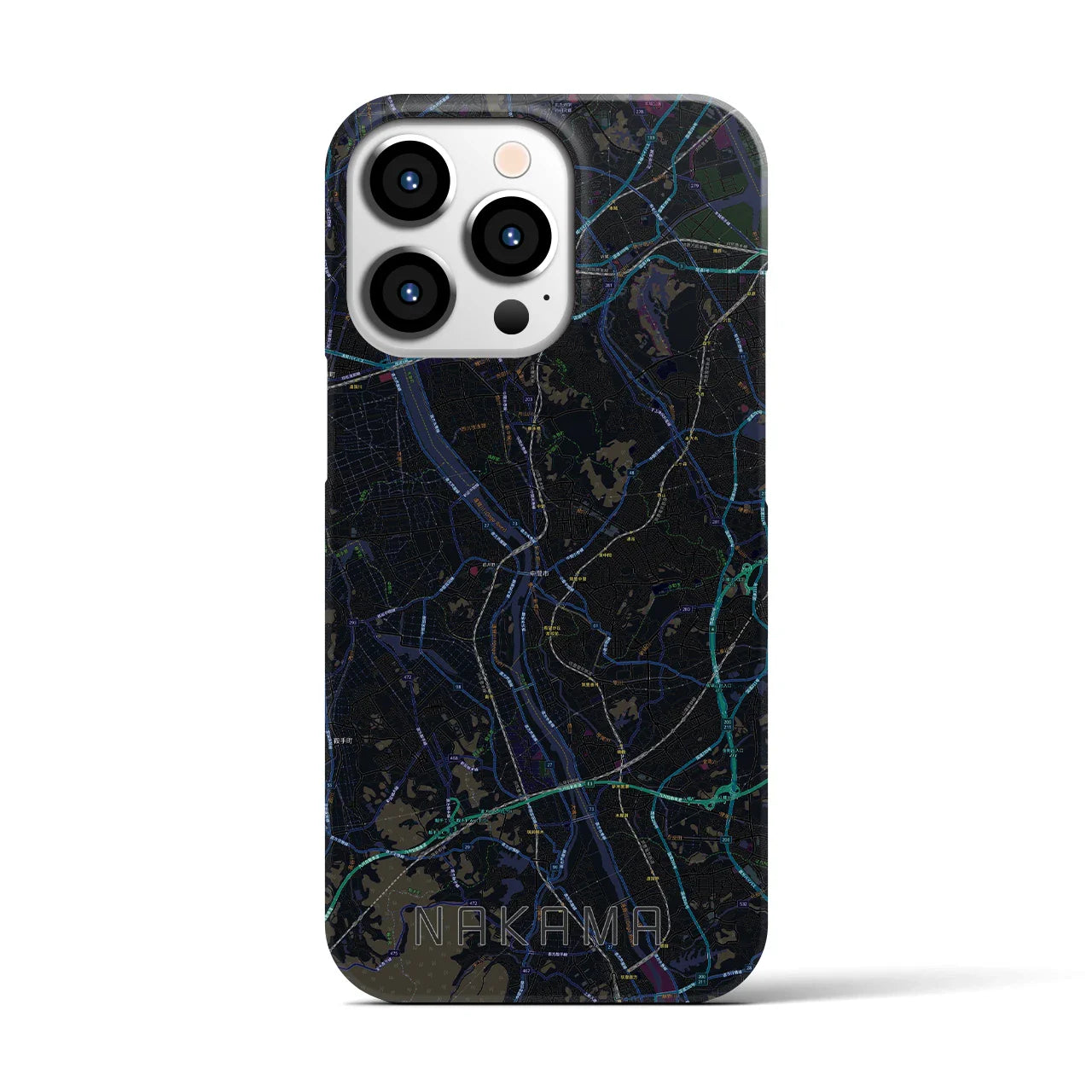 【中間(福岡県)】地図柄iPhoneケース(バックカバータイプ)