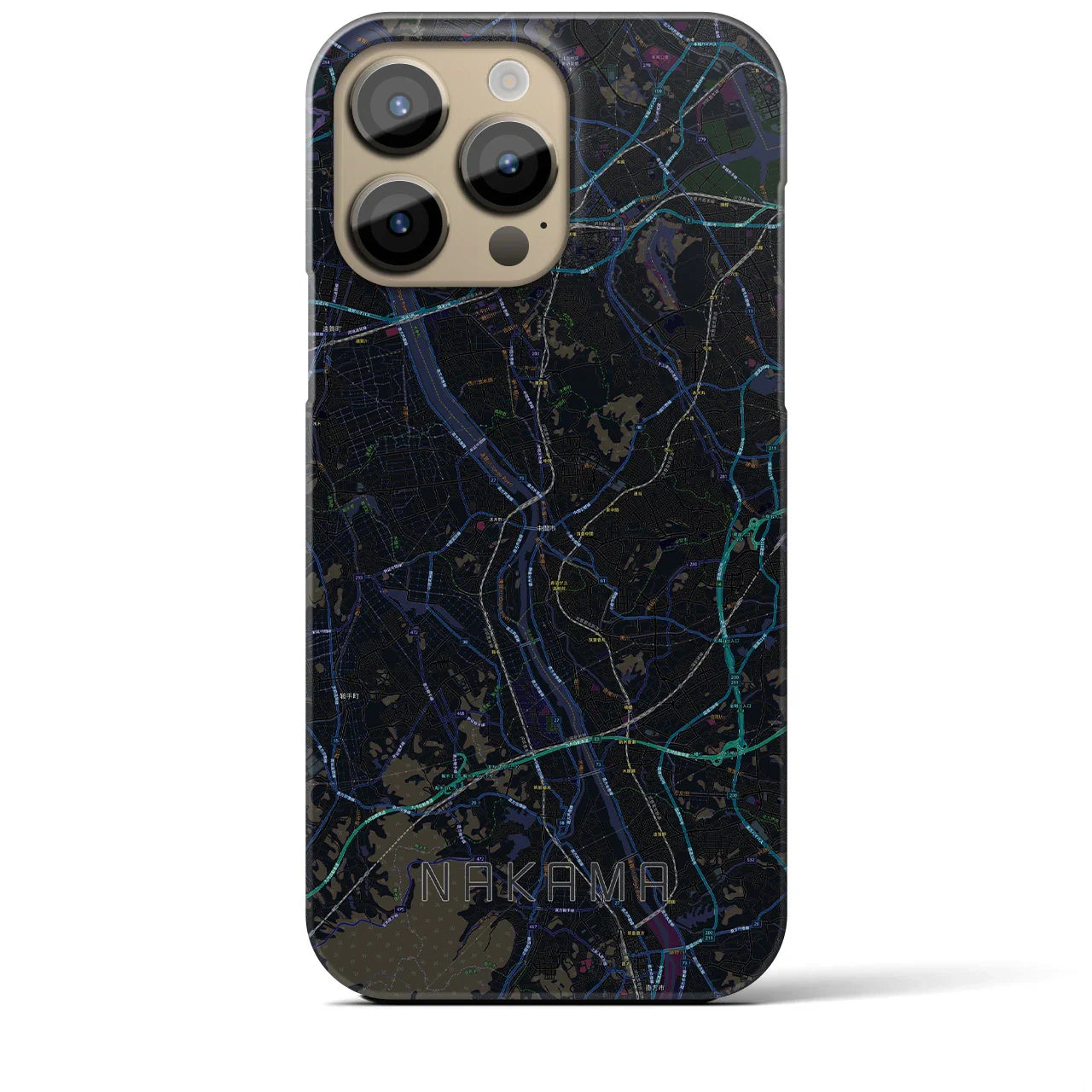 【中間(福岡県)】地図柄iPhoneケース(バックカバータイプ)