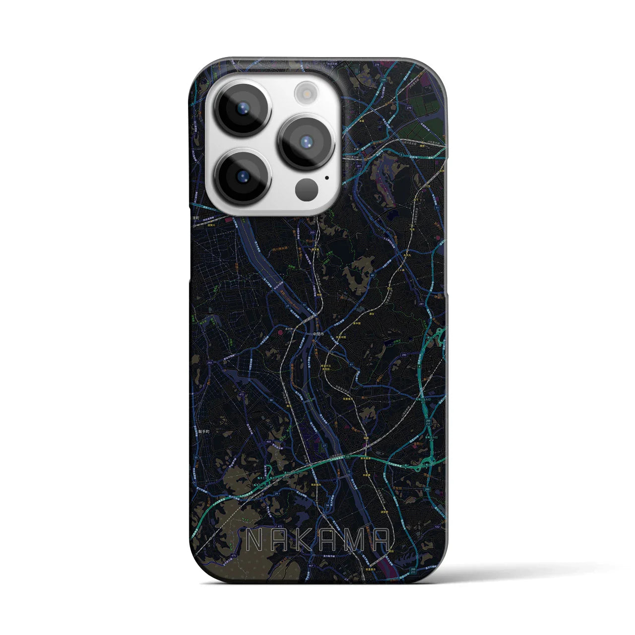 【中間(福岡県)】地図柄iPhoneケース(バックカバータイプ)