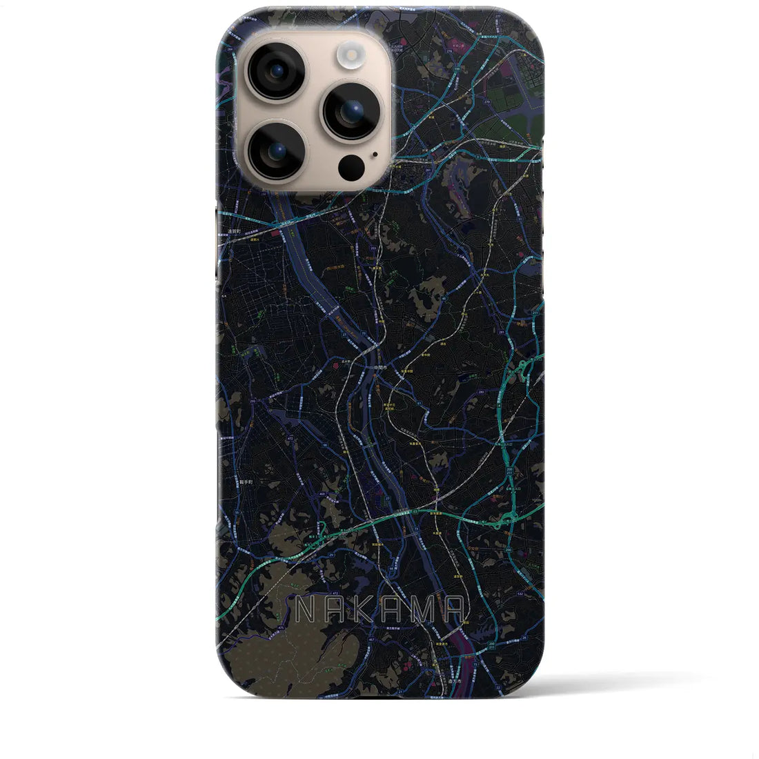 【中間(福岡県)】地図柄iPhoneケース(バックカバータイプ)