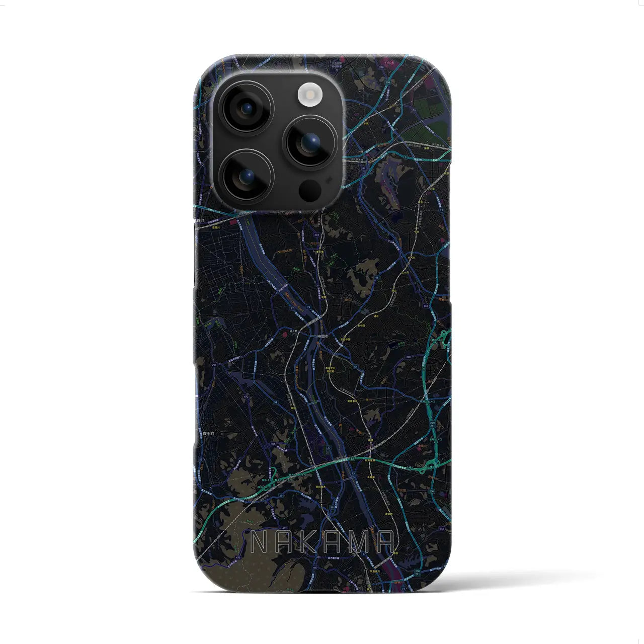 【中間(福岡県)】地図柄iPhoneケース(バックカバータイプ)