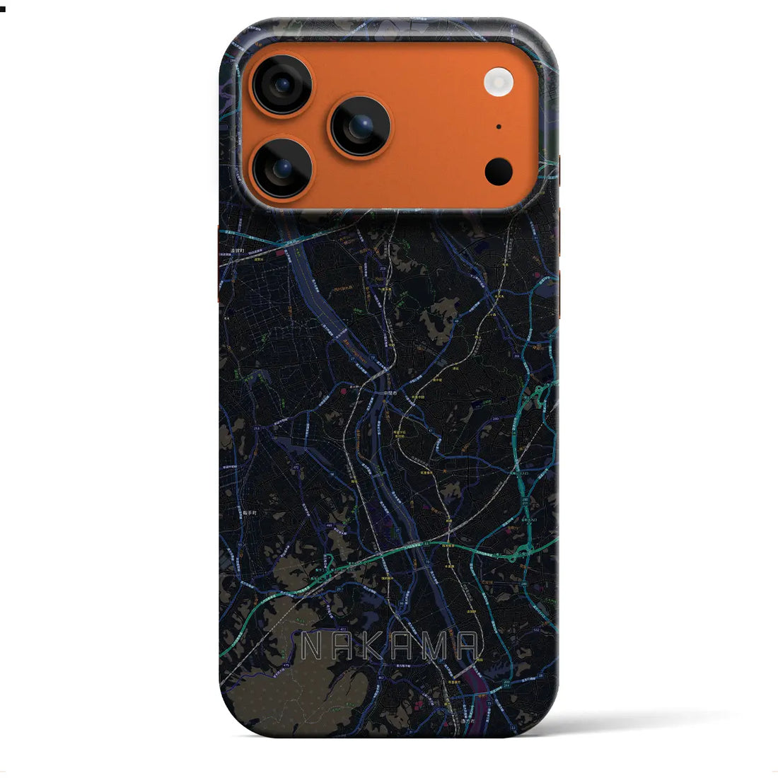 【中間(福岡県)】地図柄iPhoneケース(バックカバータイプ)