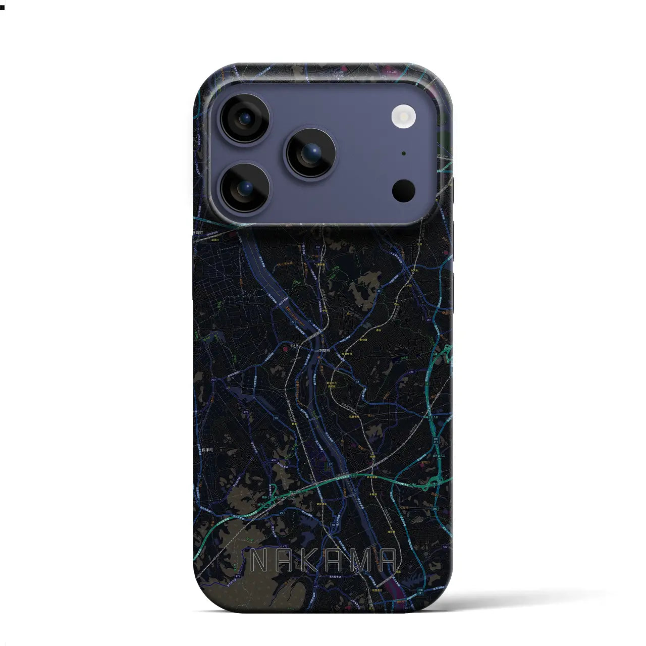 【中間(福岡県)】地図柄iPhoneケース(バックカバータイプ)