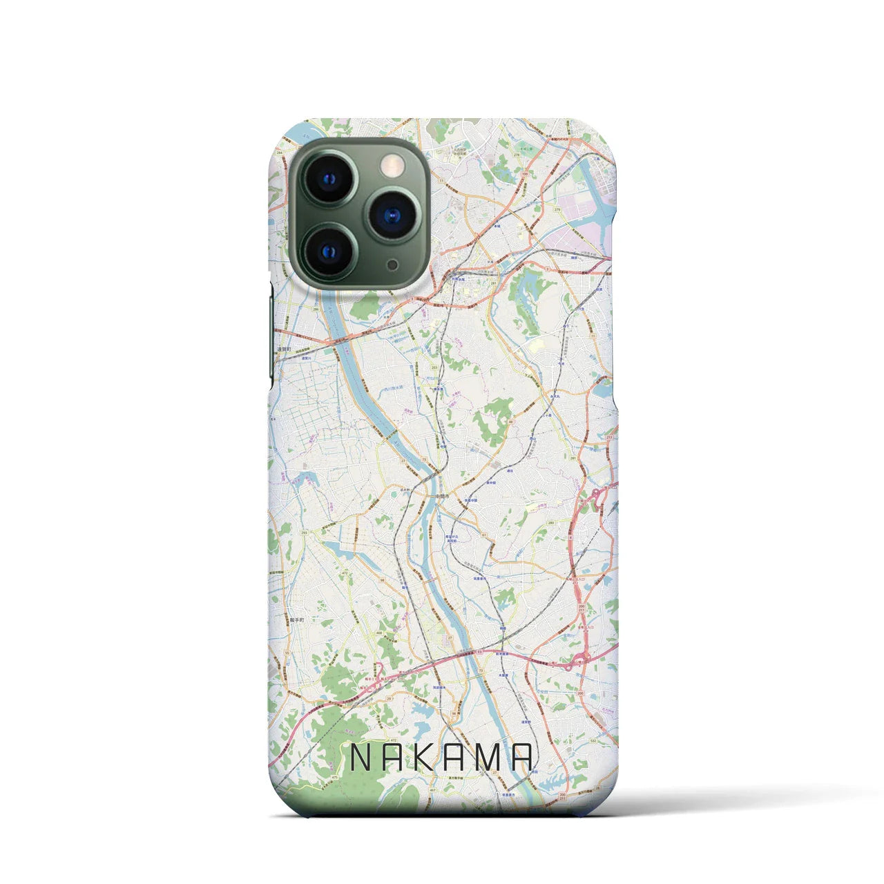 【中間(福岡県)】地図柄iPhoneケース(バックカバータイプ)