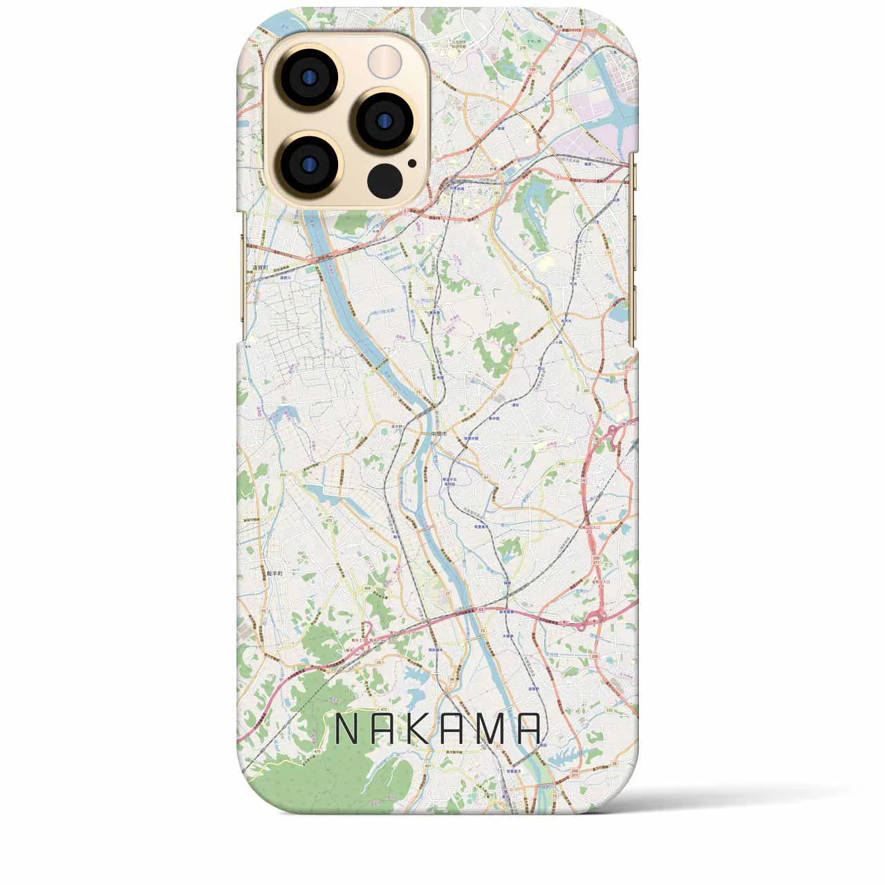 【中間(福岡県)】地図柄iPhoneケース(バックカバータイプ)