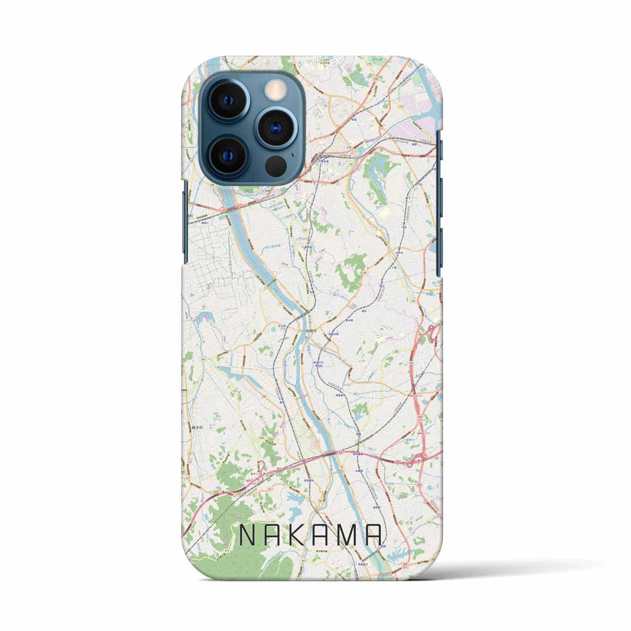 【中間(福岡県)】地図柄iPhoneケース(バックカバータイプ)