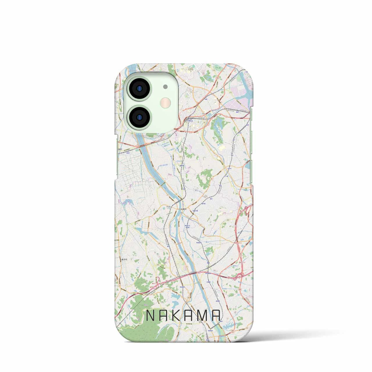 【中間(福岡県)】地図柄iPhoneケース(バックカバータイプ)