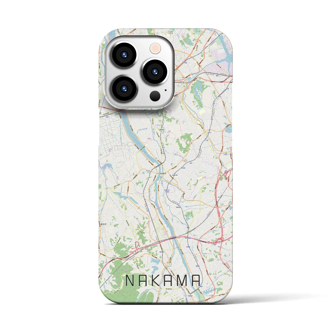 【中間(福岡県)】地図柄iPhoneケース(バックカバータイプ)