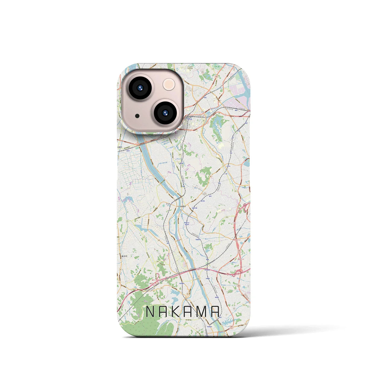 【中間(福岡県)】地図柄iPhoneケース(バックカバータイプ)