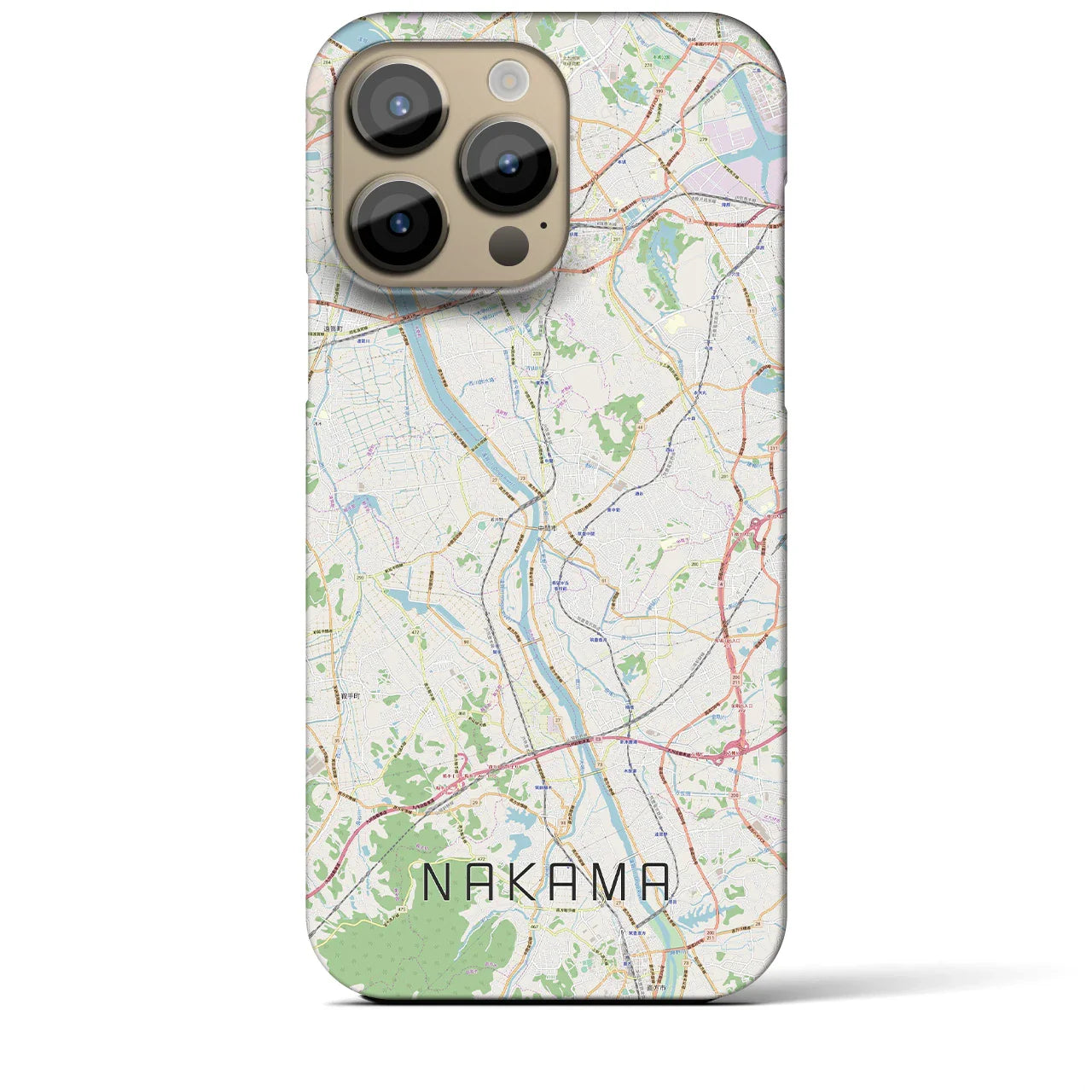 【中間(福岡県)】地図柄iPhoneケース(バックカバータイプ)