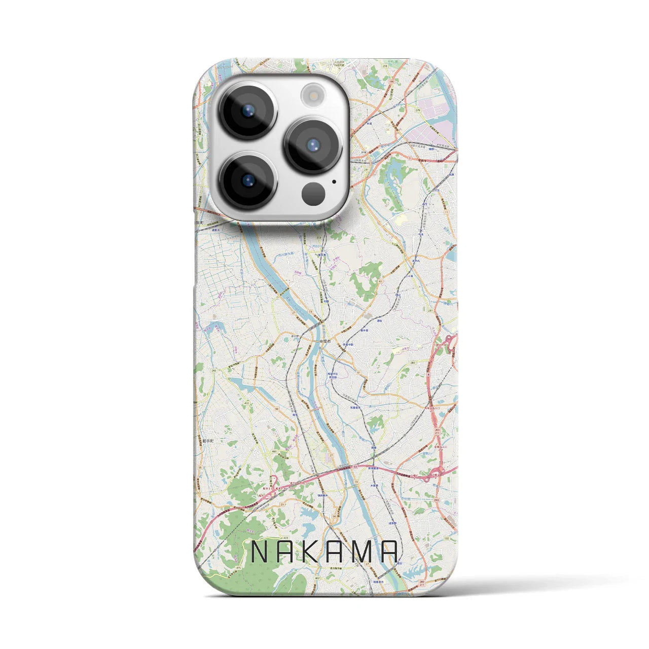【中間(福岡県)】地図柄iPhoneケース(バックカバータイプ)