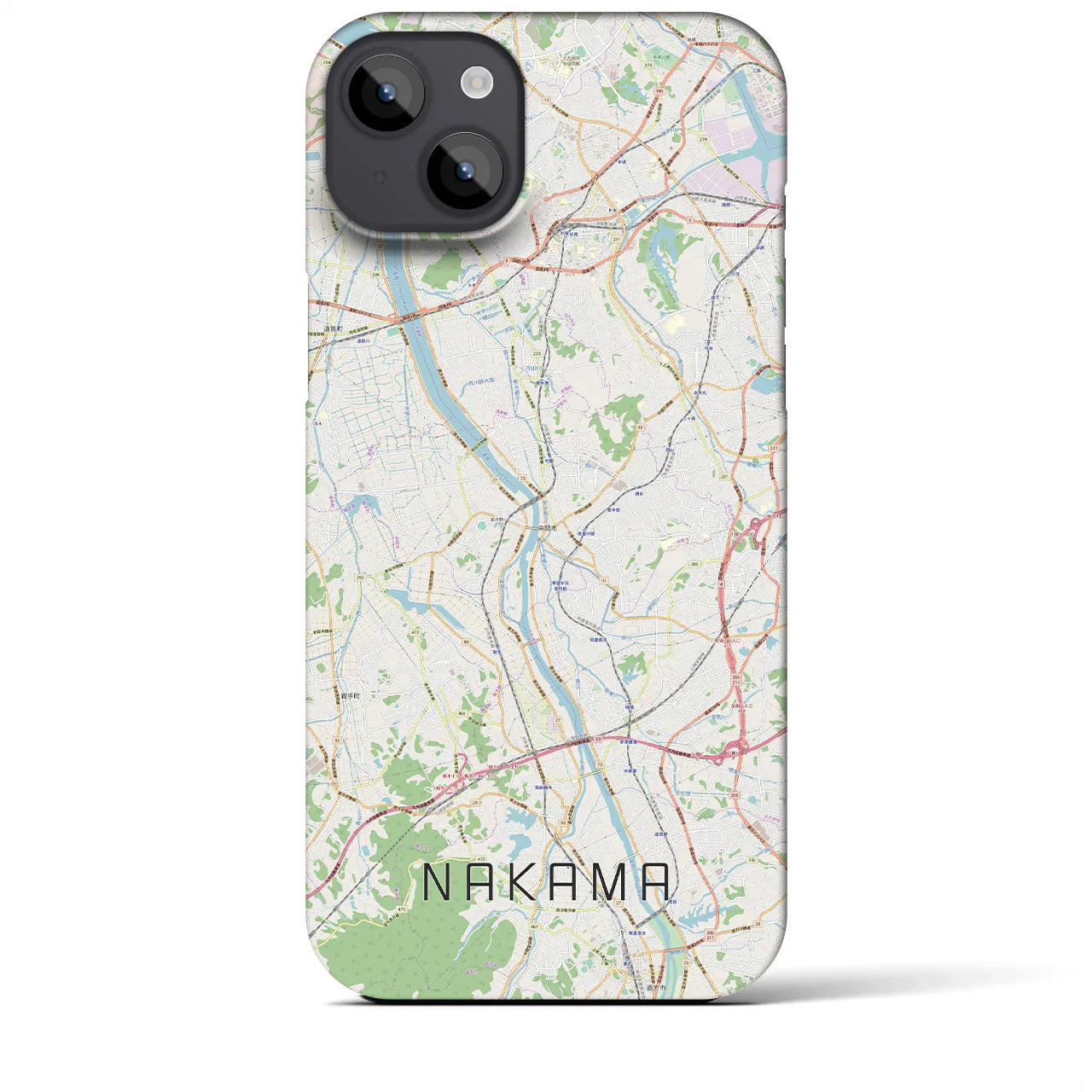 【中間(福岡県)】地図柄iPhoneケース(バックカバータイプ)