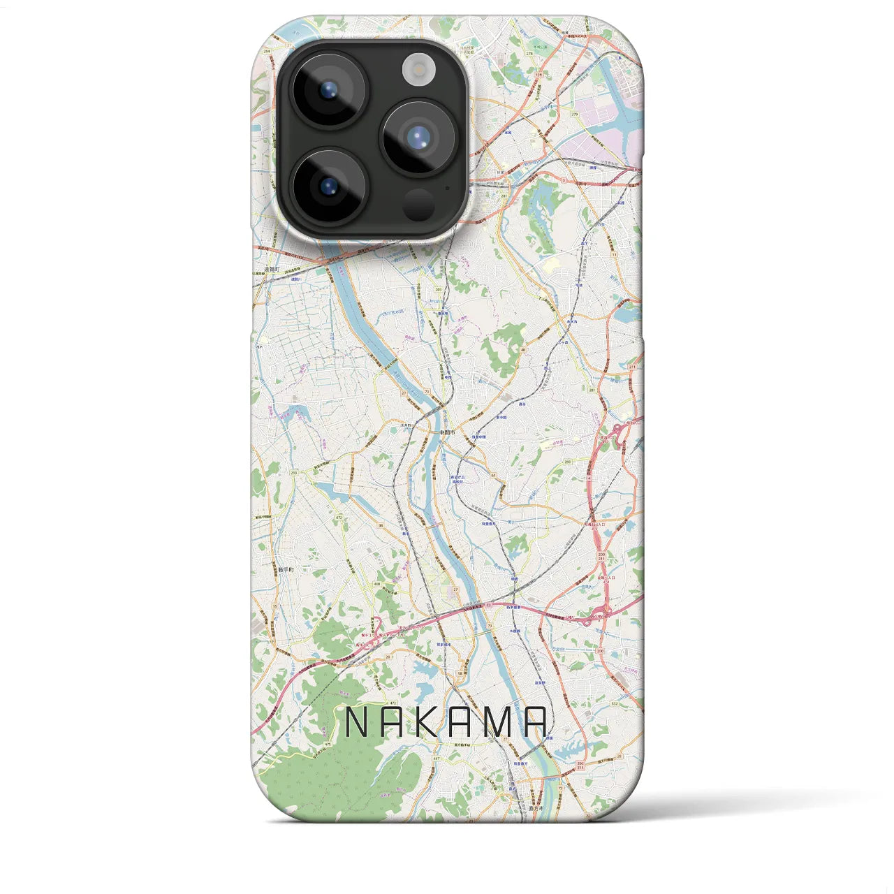 【中間(福岡県)】地図柄iPhoneケース(バックカバータイプ)