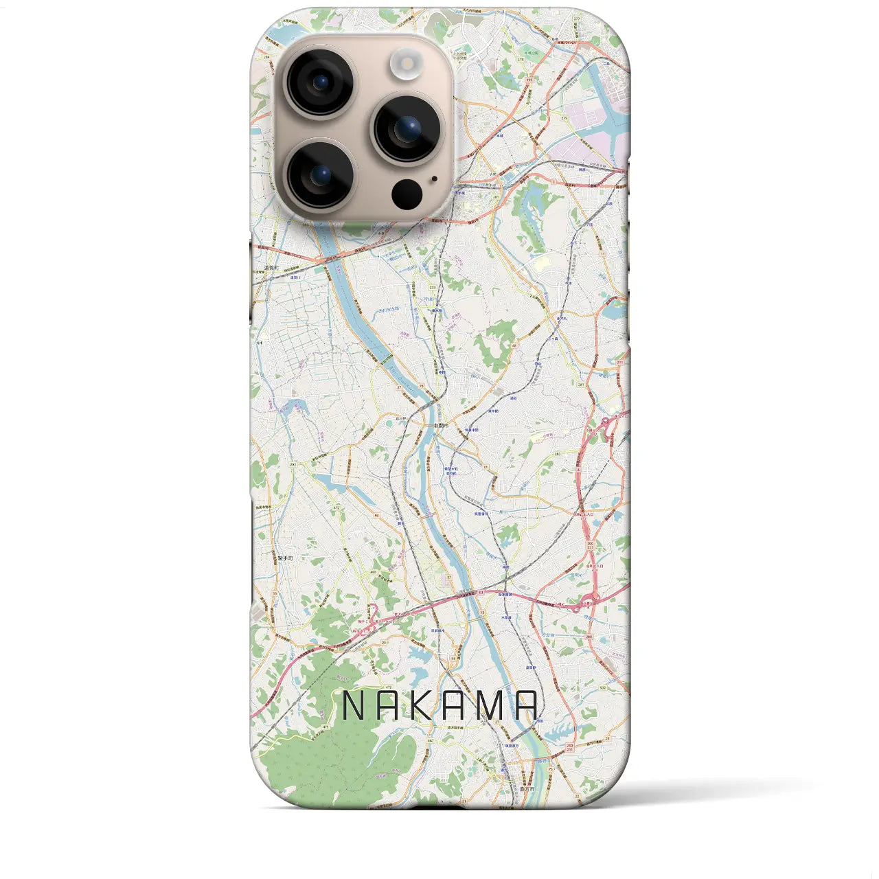 【中間(福岡県)】地図柄iPhoneケース(バックカバータイプ)