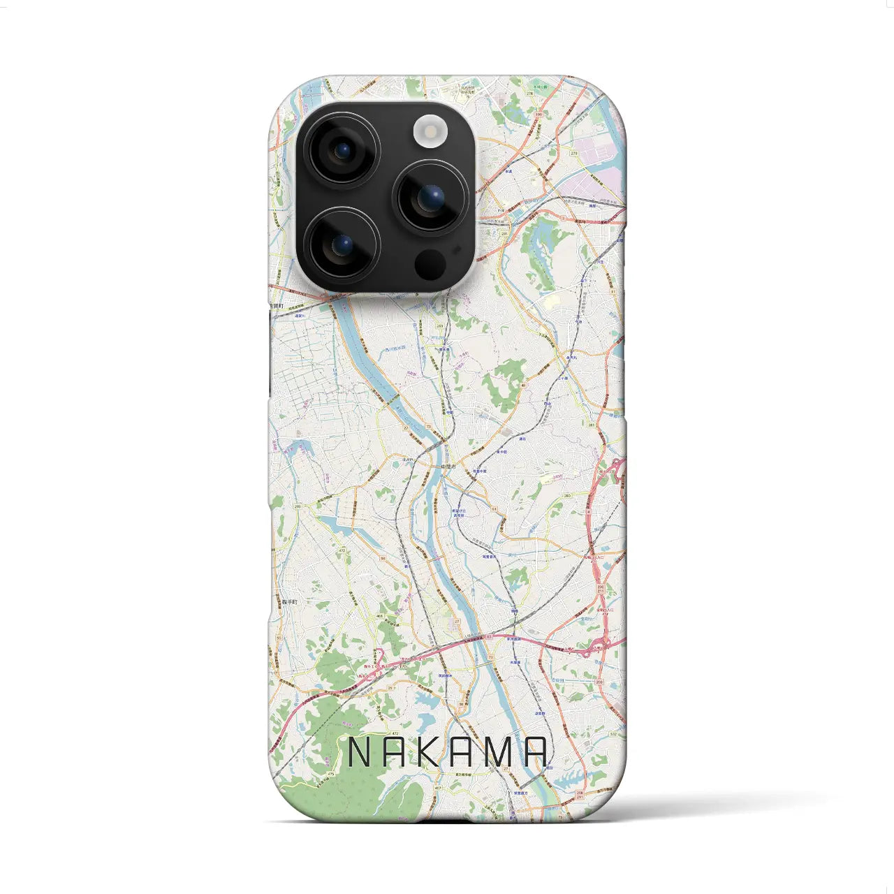 【中間(福岡県)】地図柄iPhoneケース(バックカバータイプ)