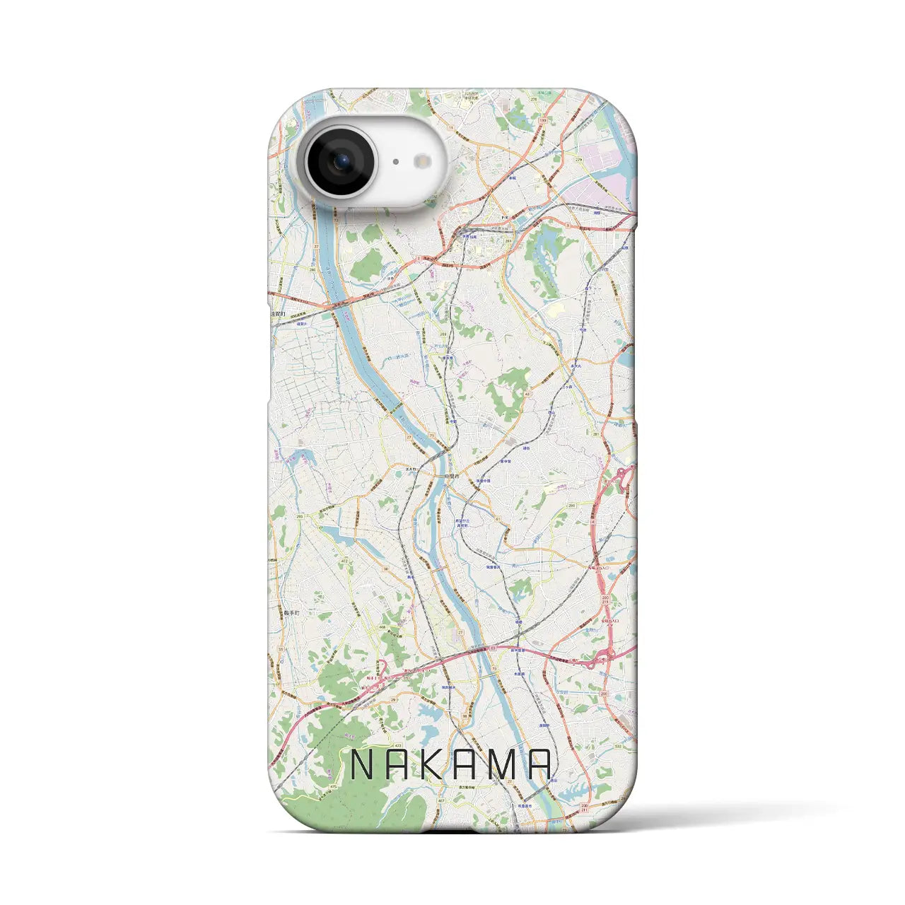 【中間(福岡県)】地図柄iPhoneケース(バックカバータイプ)