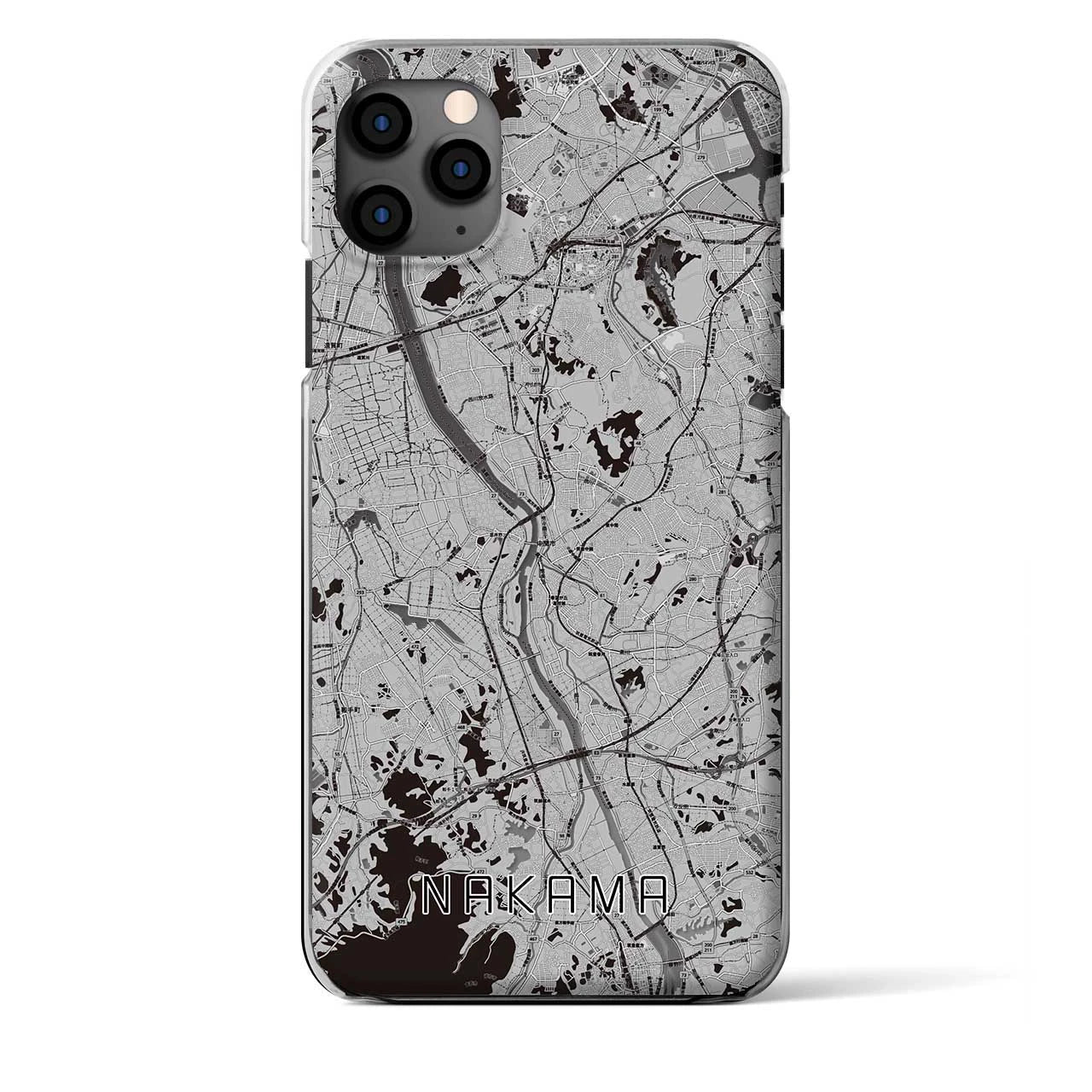 【中間(福岡県)】地図柄iPhoneケース(クリアタイプ)