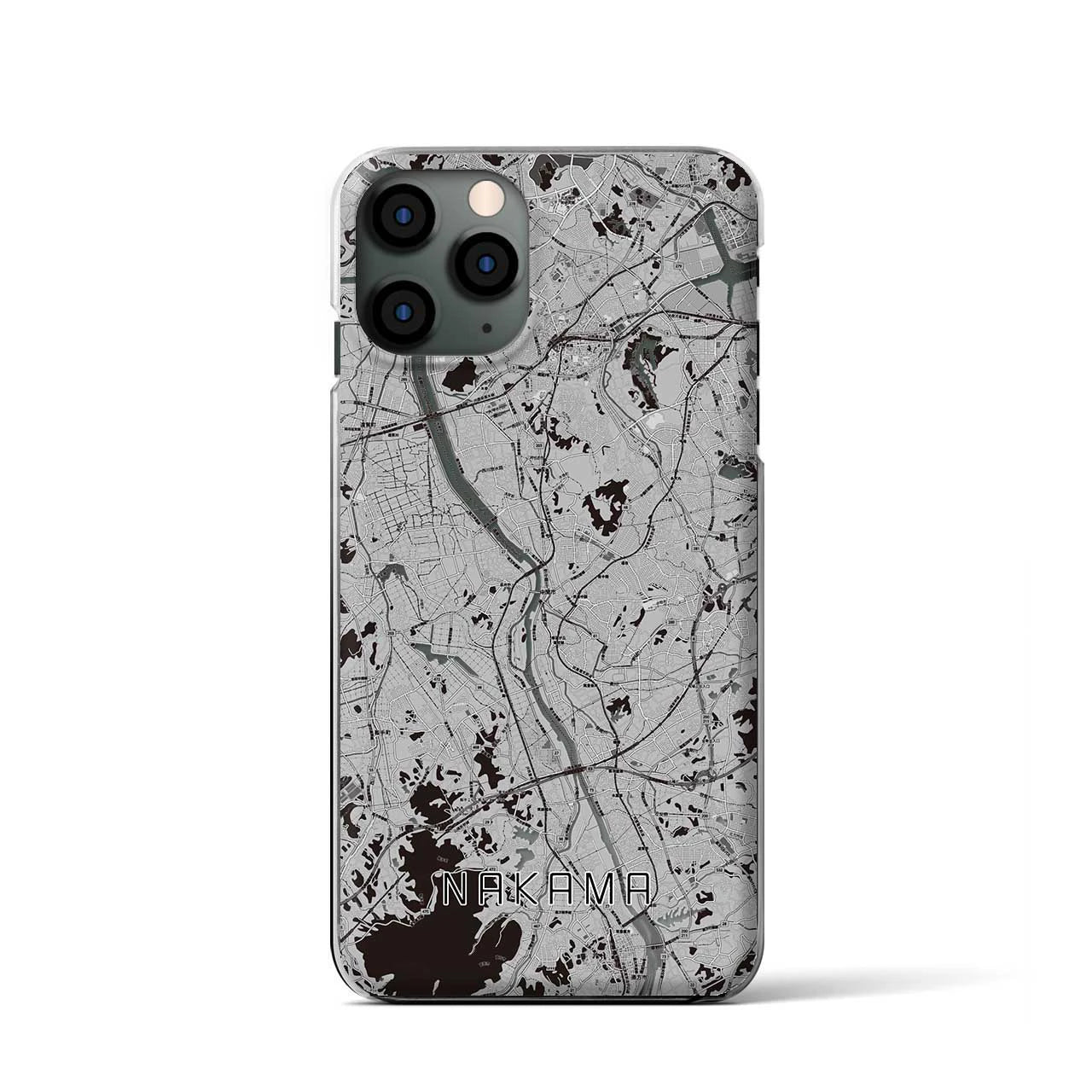 【中間(福岡県)】地図柄iPhoneケース(クリアタイプ)