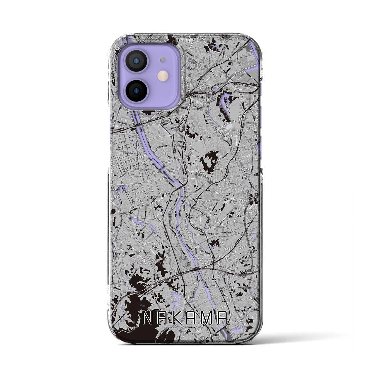 【中間(福岡県)】地図柄iPhoneケース(クリアタイプ)