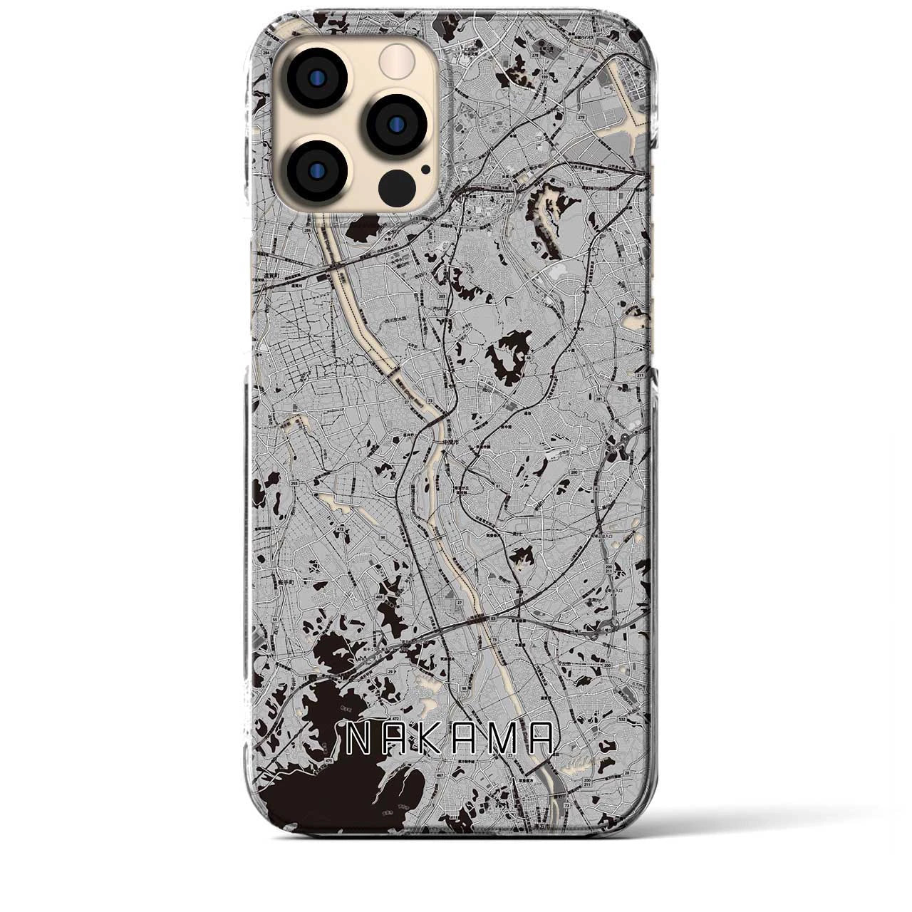 【中間(福岡県)】地図柄iPhoneケース(クリアタイプ)