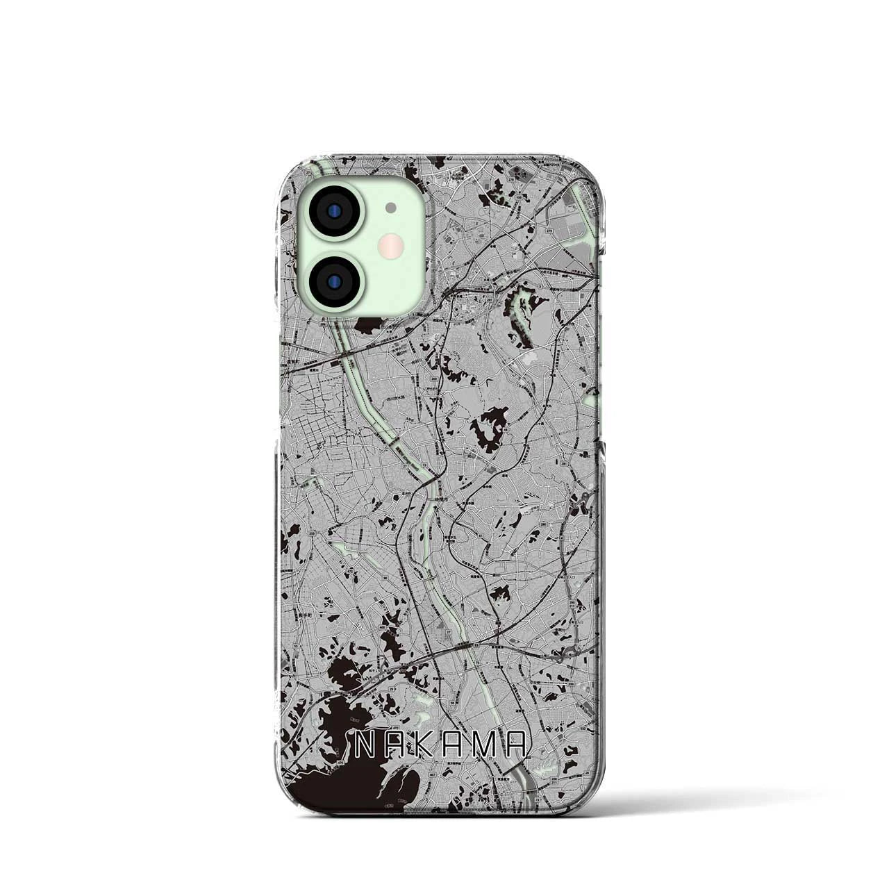 【中間(福岡県)】地図柄iPhoneケース(クリアタイプ)