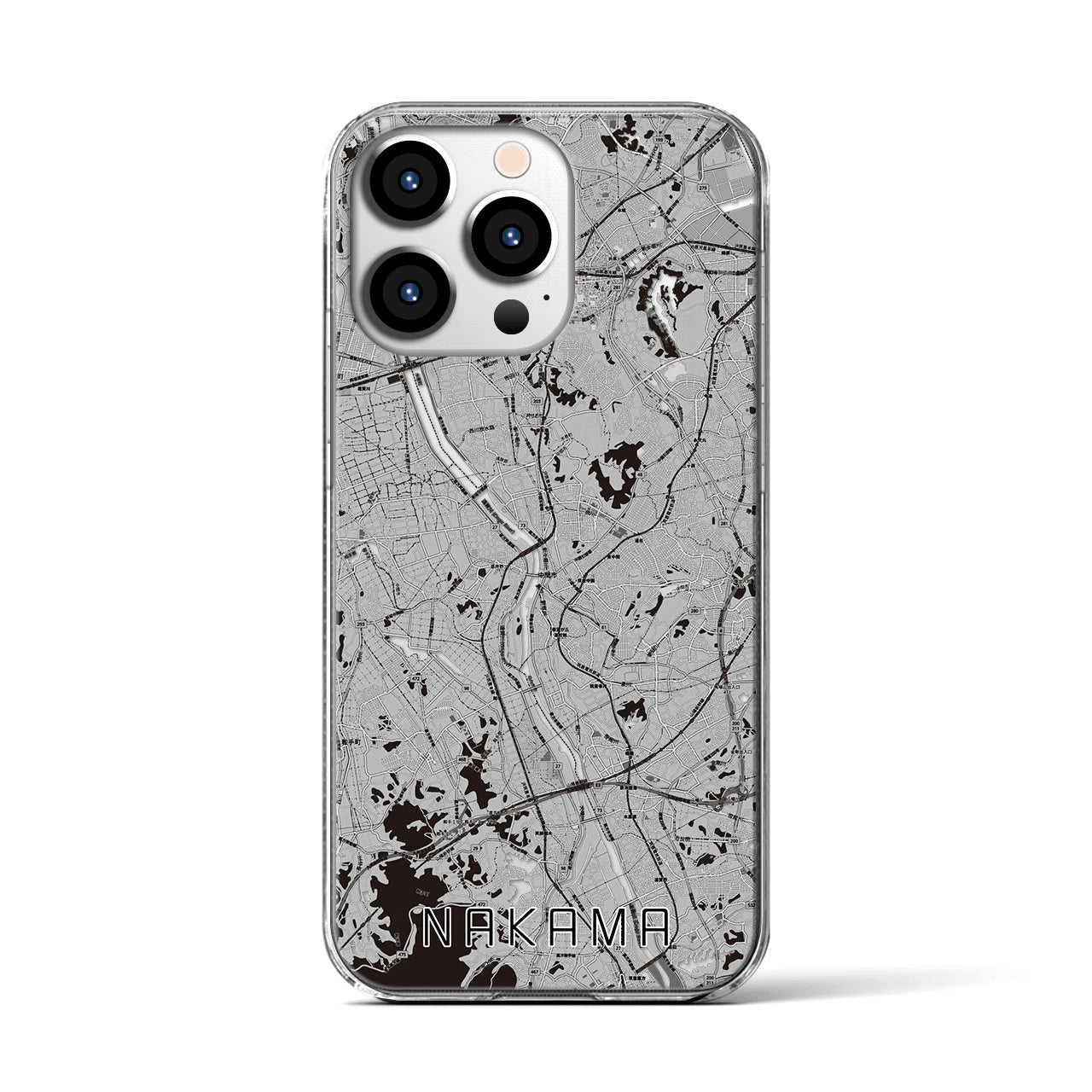 【中間(福岡県)】地図柄iPhoneケース(クリアタイプ)