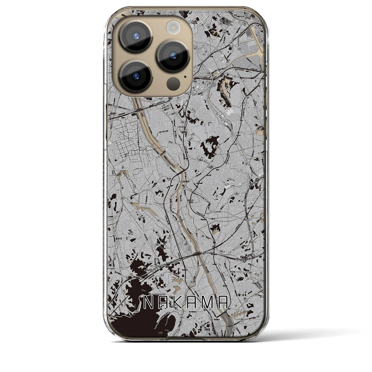 【中間(福岡県)】地図柄iPhoneケース(クリアタイプ)