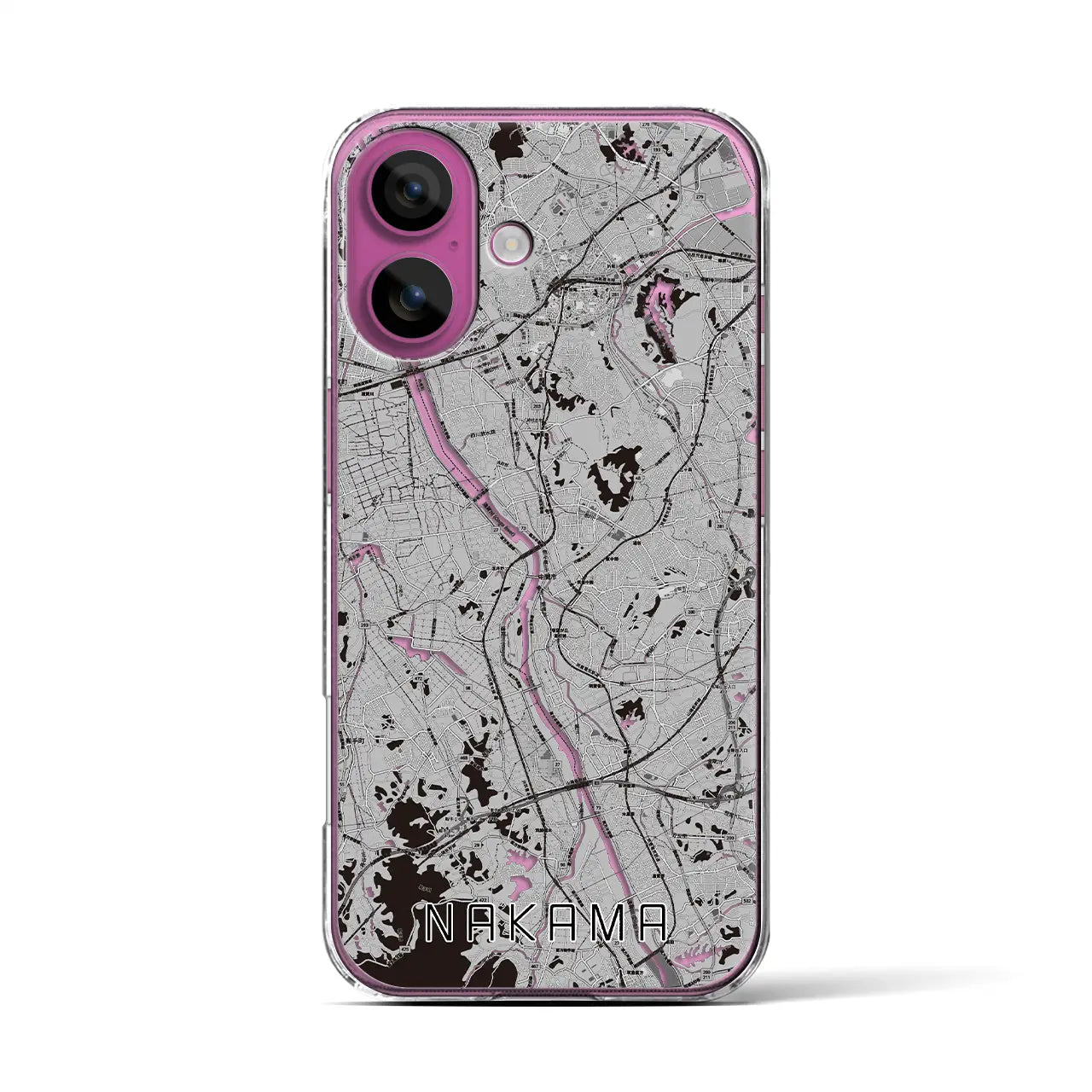 【中間(福岡県)】地図柄iPhoneケース(クリアタイプ)