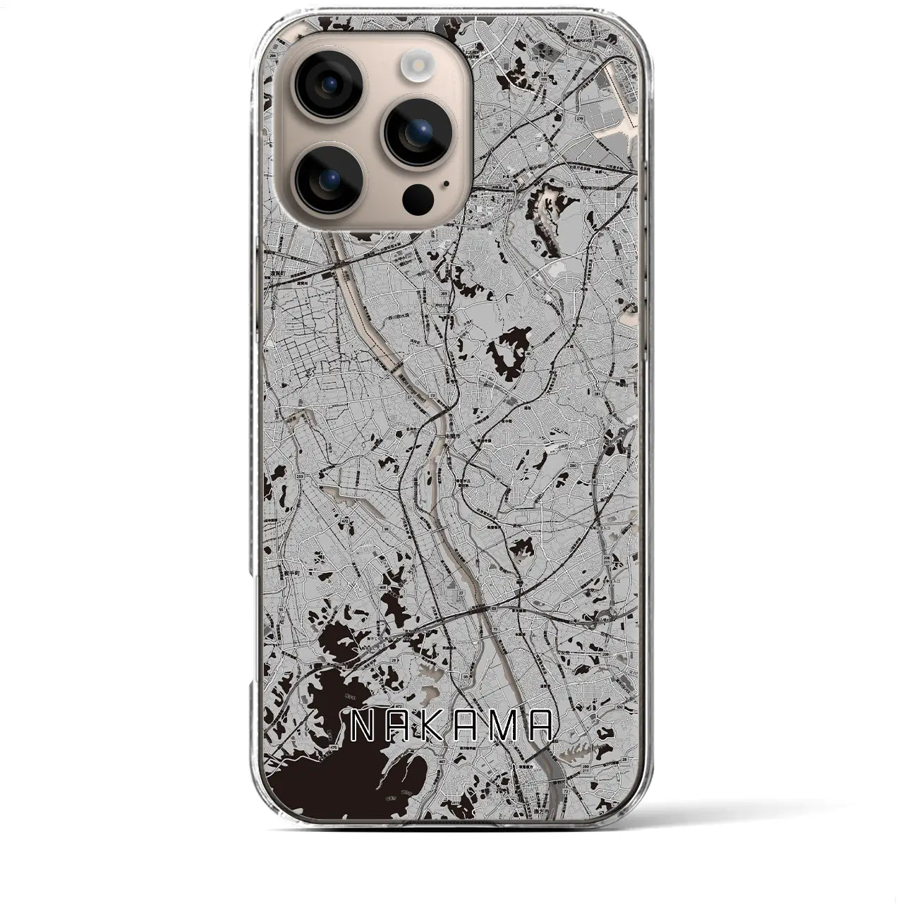 【中間(福岡県)】地図柄iPhoneケース(クリアタイプ)