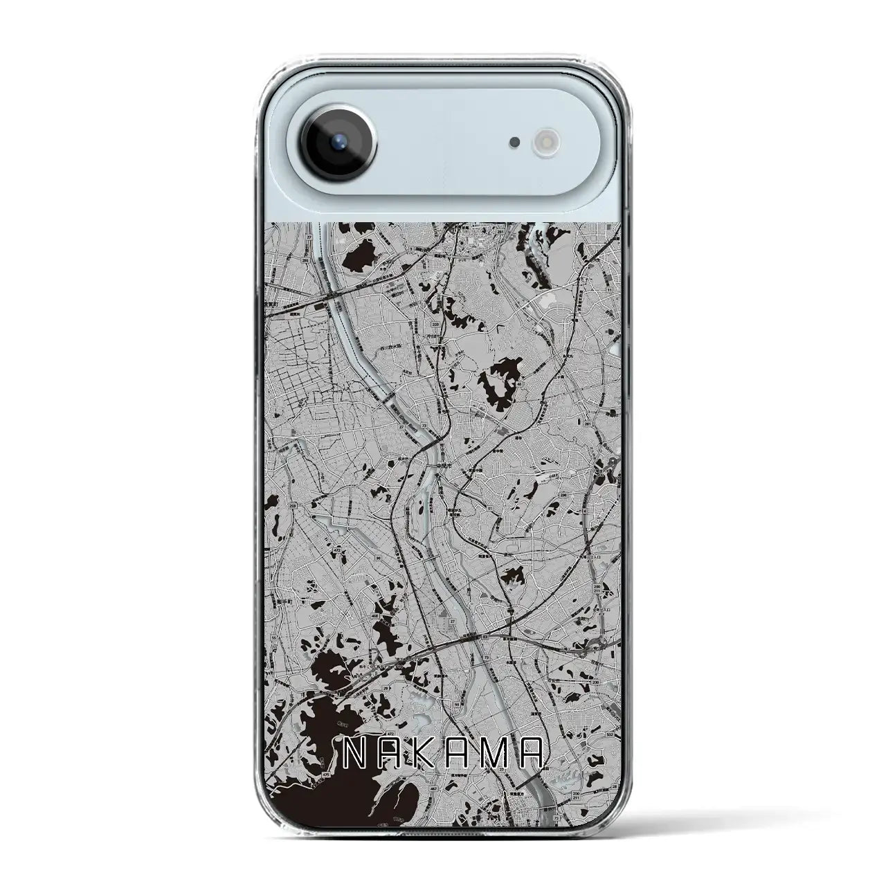 【中間(福岡県)】地図柄iPhoneケース(クリアタイプ)