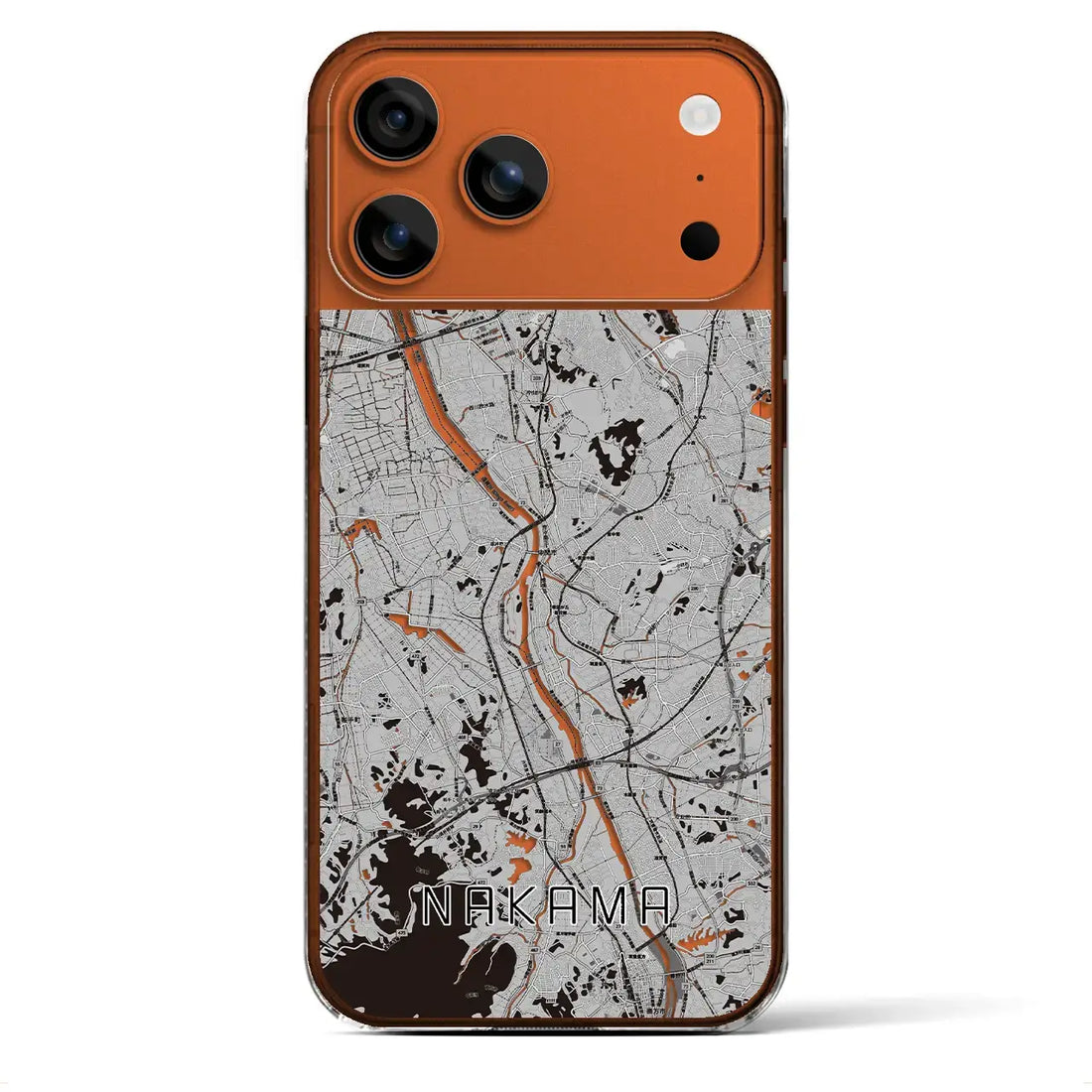 【中間(福岡県)】地図柄iPhoneケース(クリアタイプ)