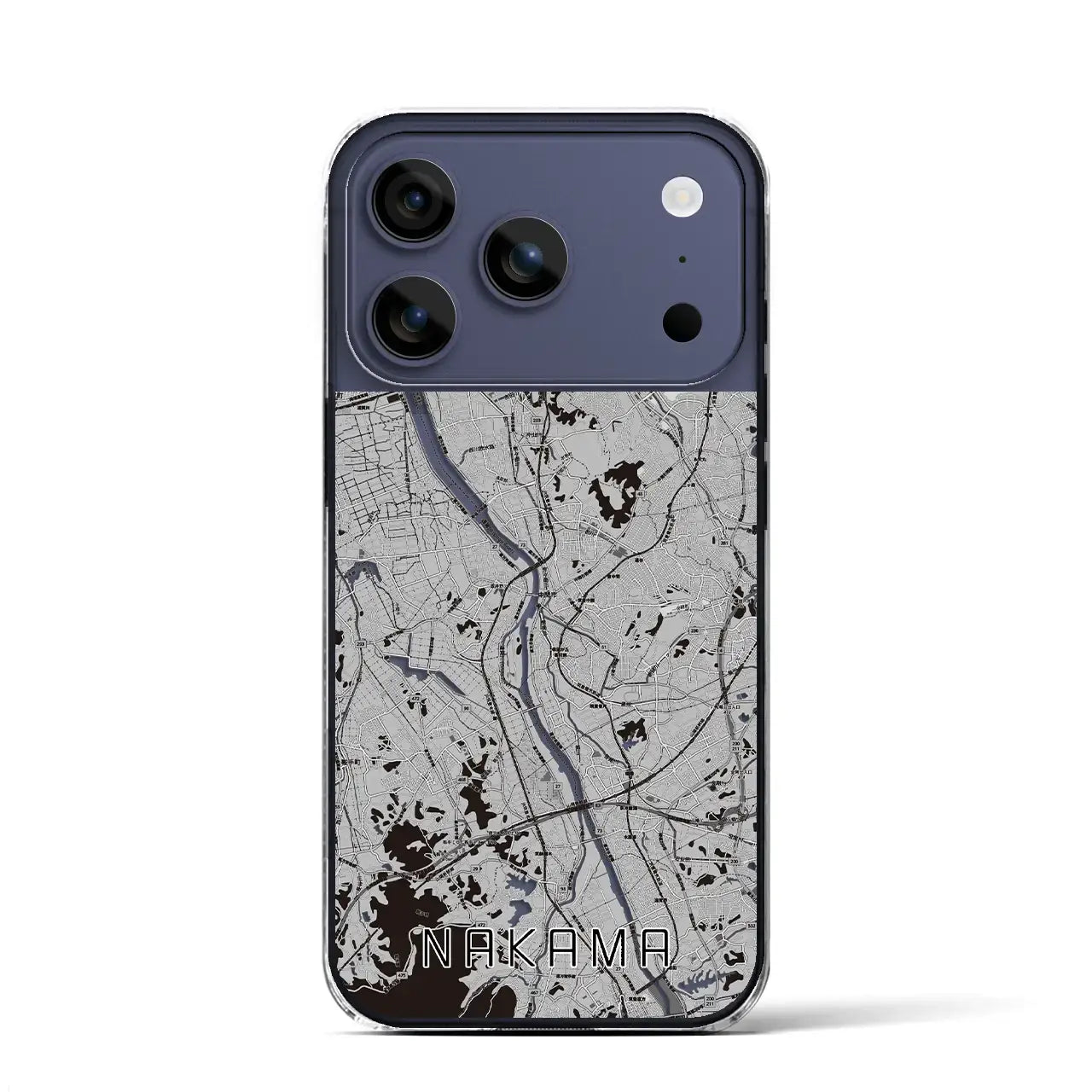 【中間(福岡県)】地図柄iPhoneケース(クリアタイプ)