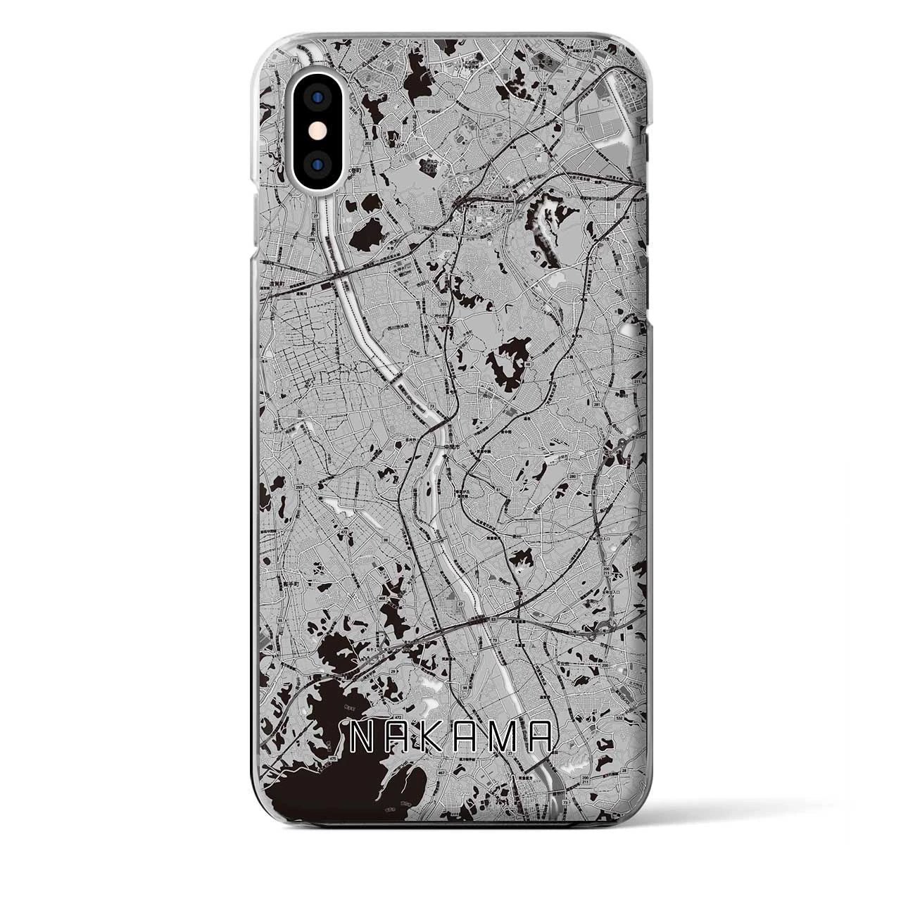 【中間(福岡県)】地図柄iPhoneケース(クリアタイプ)